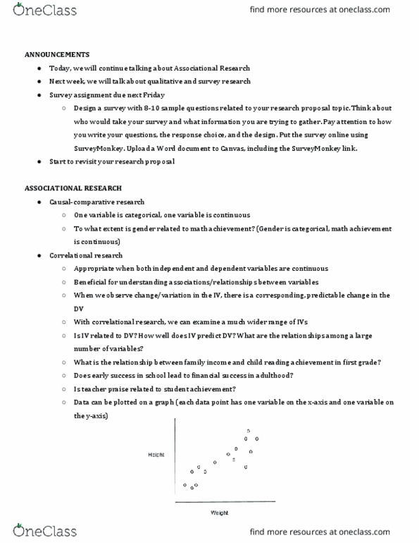 APSY2216 Lecture Notes - Lecture 15: Surveymonkey, Scatter Plot, Internal Validity thumbnail