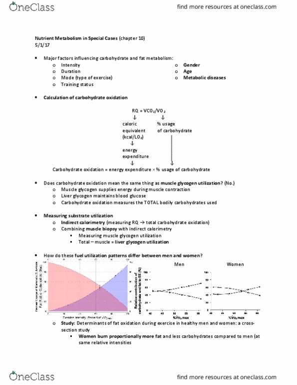 HES 250 Lecture Notes - Lecture 16: Lean Body Mass, Indirect Calorimetry, Carbohydrate Metabolism thumbnail