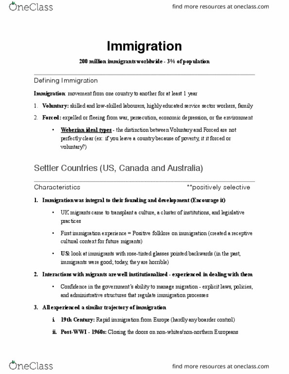 POL101Y1 Lecture Notes - Lecture 20: H-1B Visa, Client Politics, Immigration Policy thumbnail