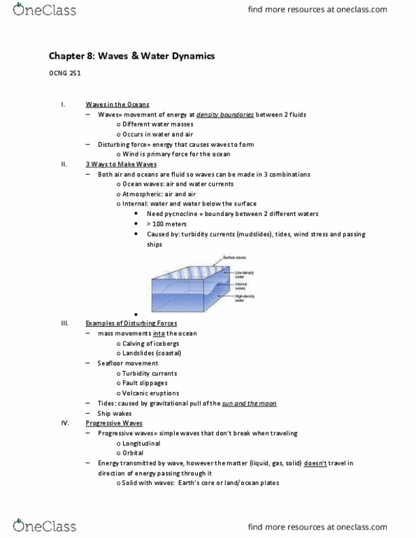 OCNG 251 Lecture Notes - Lecture 8: Wind Wave, Ekman Spiral, Wave Power thumbnail