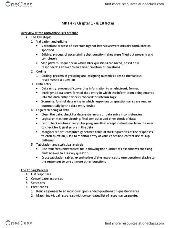 MKT 473 Lecture Notes - Lecture 17: Text Mining, Contingency Table, Squared Deviations From The Mean thumbnail