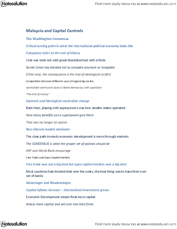 POLI 243 Lecture Notes - Anwar Ibrahim, Malaysian Ringgit, Arbitrage thumbnail