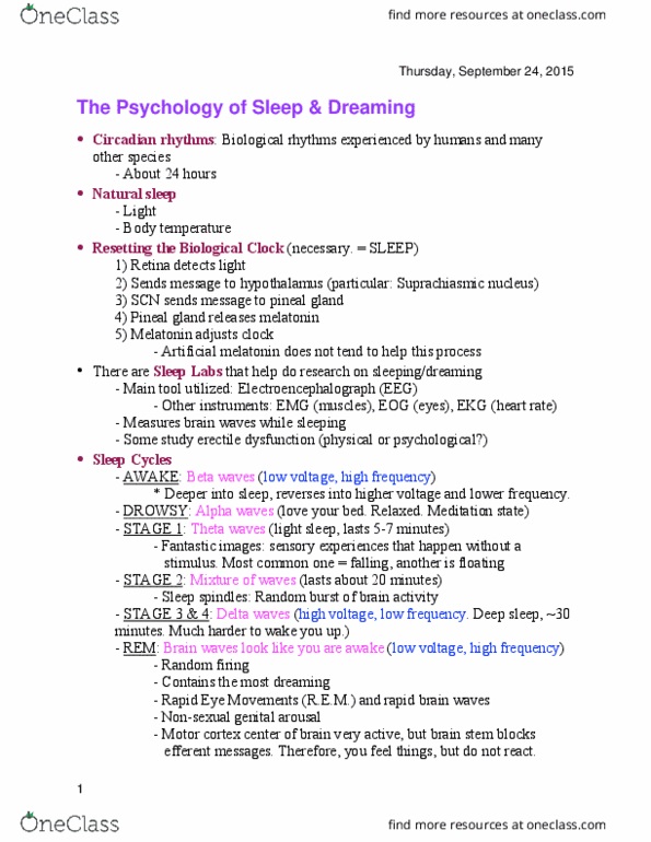 PSY 101 Lecture 1: Psychology Notes Part 1 thumbnail
