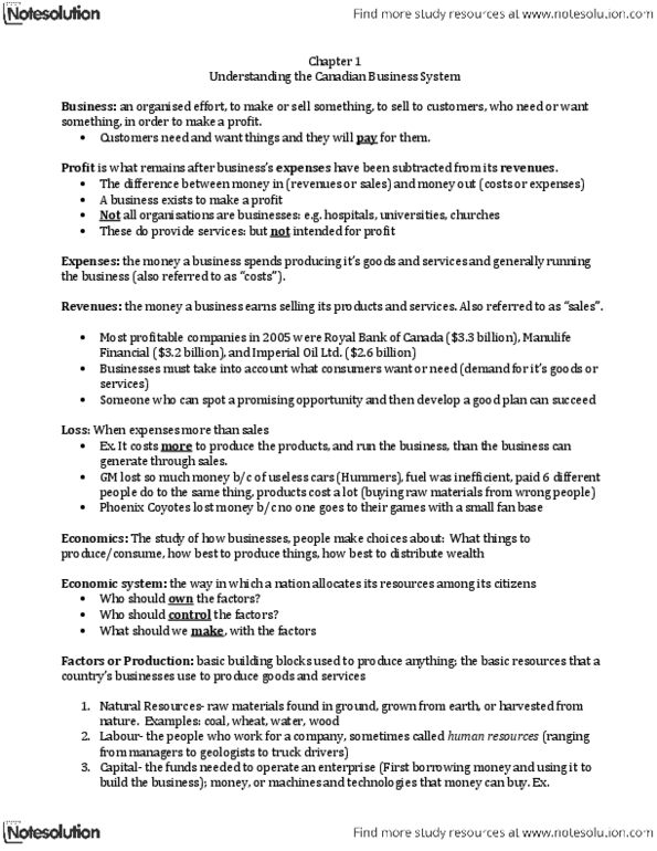 MGTA01H3 Chapter Notes - Chapter 1: Demand Curve, Economic Equilibrium, Oligopoly thumbnail