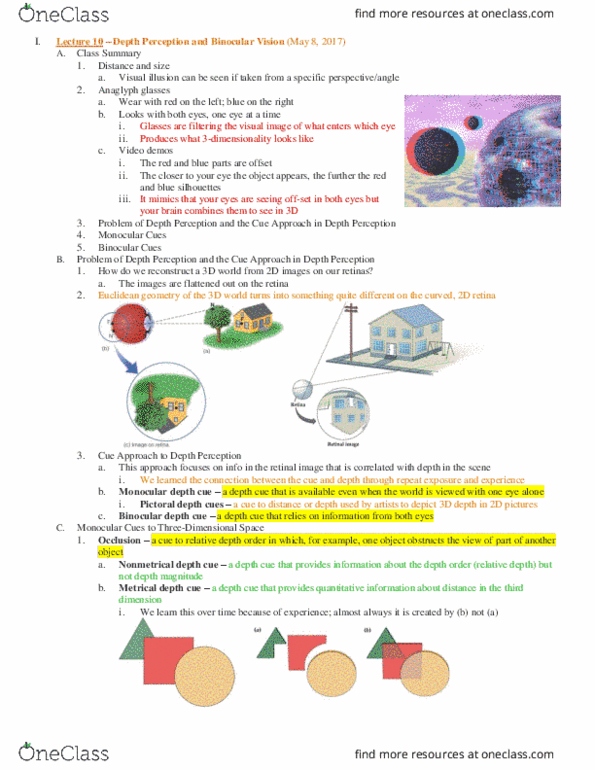 PSC 131 Lecture 10: Depth Perception and Binocular Vision thumbnail