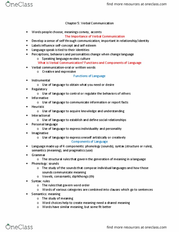 COMM 1101 Lecture 9: Chapter 5 thumbnail