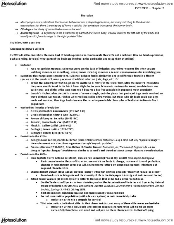 PSYC 2410 Chapter Notes - Chapter 2: Cellular Differentiation, Siamese Fighting Fish, Maggot Brain thumbnail