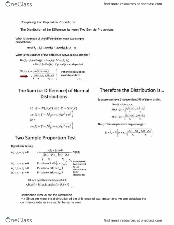 ADM 2304 Lecture Notes - Lecture 5: Test Statistic, Credit Manager, Standard Deviation thumbnail