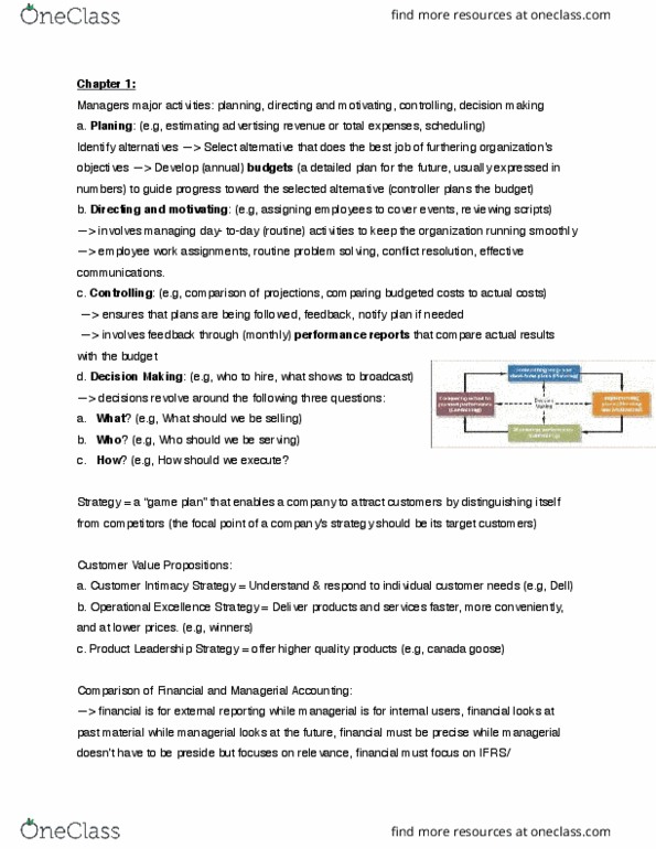 ADM 2304 Lecture Notes - Lecture 1: Canada Goose, Value Proposition, Business Process thumbnail