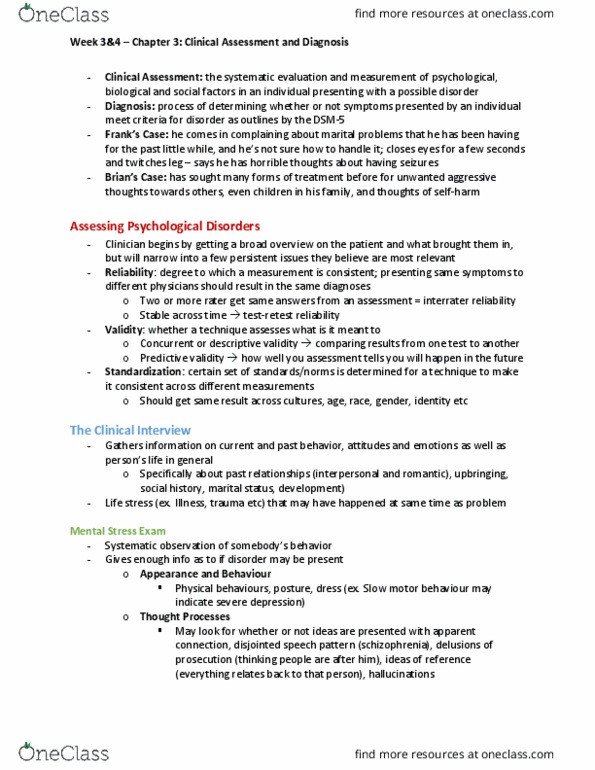 PSYC 235 Chapter Notes - Chapter 3: Rorschach Test, Thematic Apperception Test, Mood Disorder thumbnail