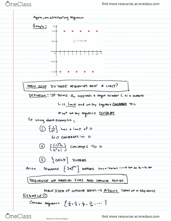 MATH 201 Lecture 4: NOTES 8.1 Overview of Sequences and Series.2 thumbnail