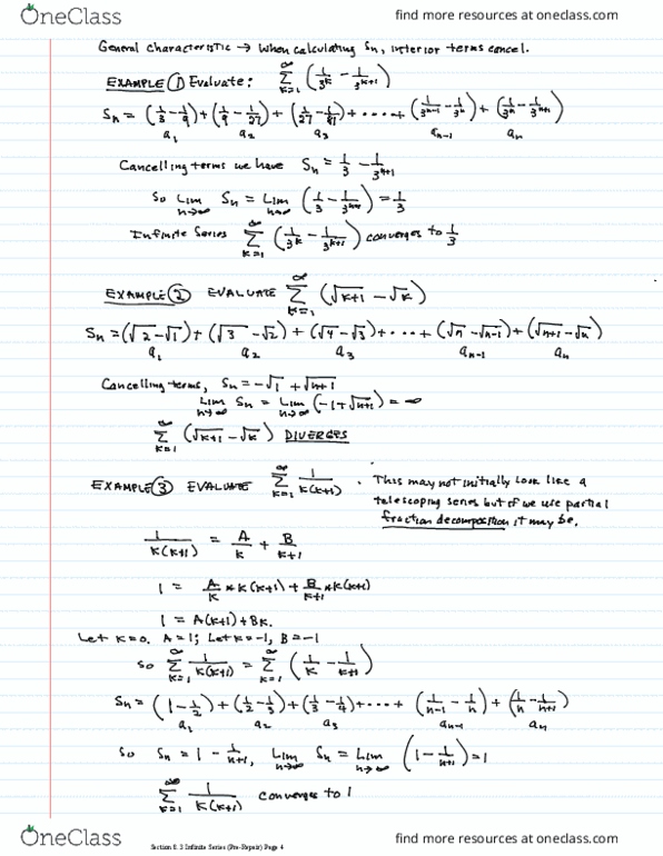 MATH 201 Lecture 8: NOTES Section 8.3 Infinite Series(2).2 thumbnail