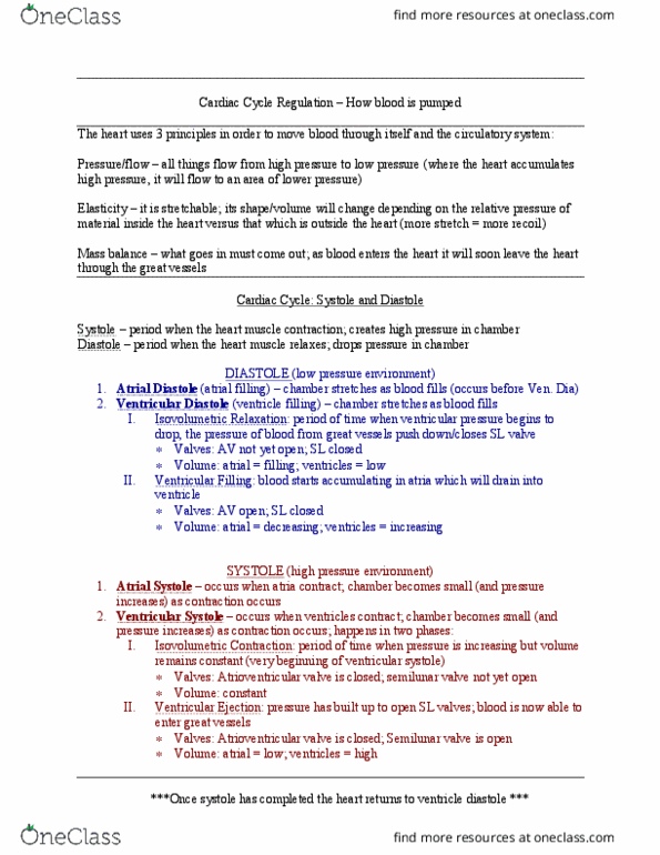 KN 252 Lecture Notes - Lecture 8: Pulse Pressure, Cardiac Muscle, Great Vessels thumbnail