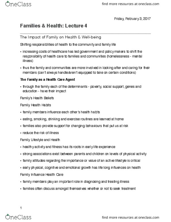 FNF 100 Lecture Notes - Lecture 4: Health Professional, Smoking Cessation thumbnail