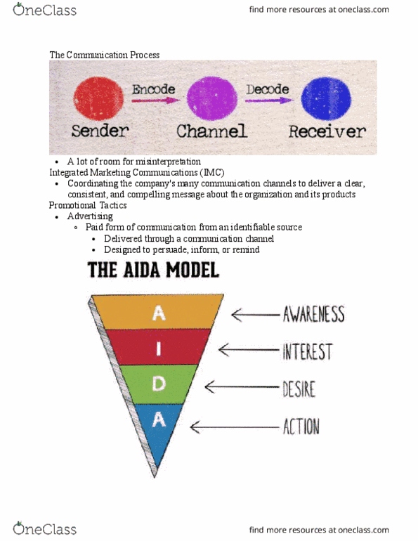 BUS 346 Lecture Notes - Lecture 6: Integrated Marketing Communications, Freemium, Product Placement thumbnail