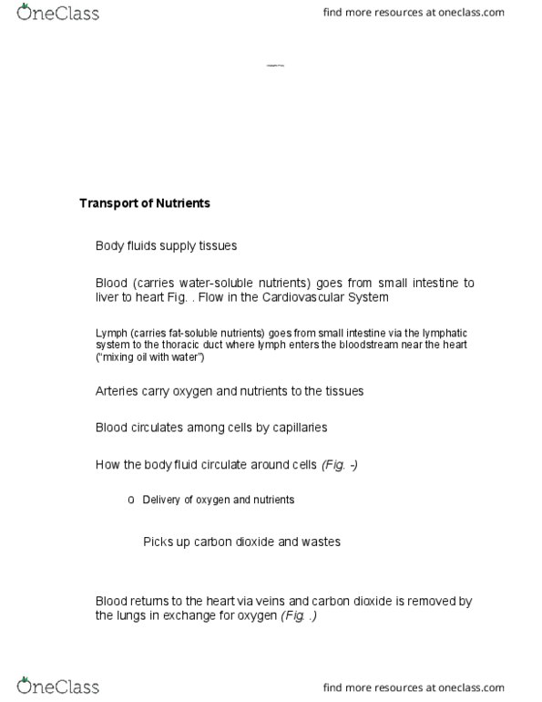 FOOD 2500 Chapter Notes - Chapter 3: Thoracic Duct, Body Fluid, Blood Sugar thumbnail