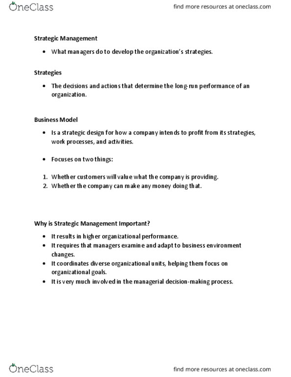 MARK 201 Chapter Notes - Chapter 1: Vertical Integration, Horizontal Integration, Switching Barriers thumbnail