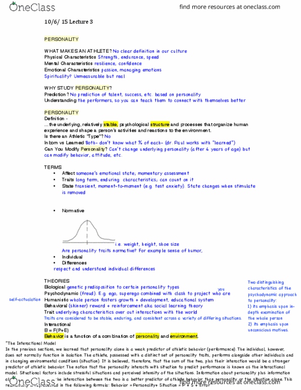 EXB 102 Lecture Notes - Lecture 3: Social Learning Theory, Test Anxiety, Parasailing thumbnail