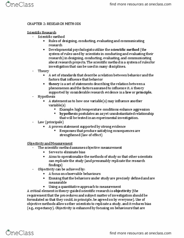 PSY 2105 Lecture Notes - Lecture 2: Behaviorism, Random Assignment, Informed Consent thumbnail