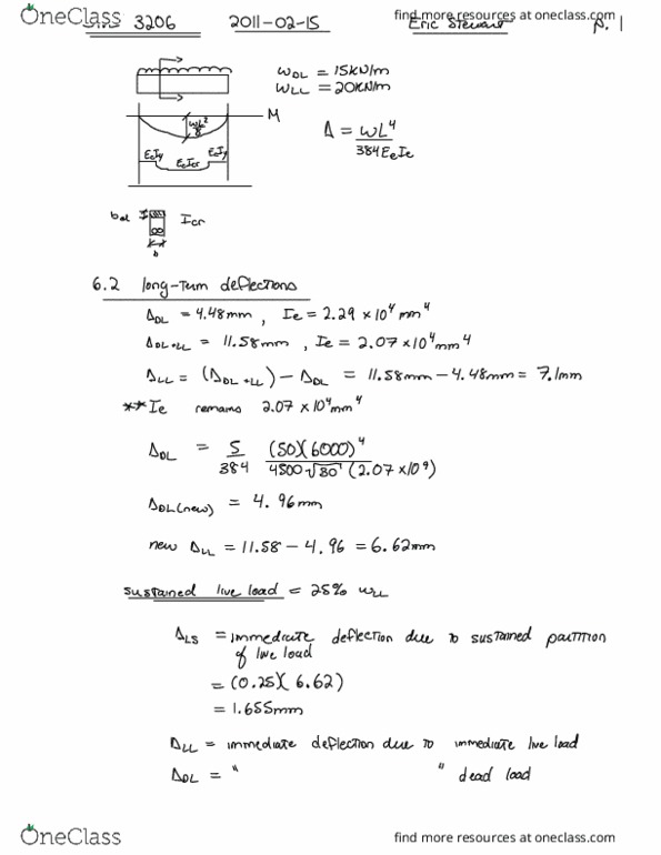 CIVE 3206 Lecture Notes - Lecture 18: Structural Load, Mcg thumbnail