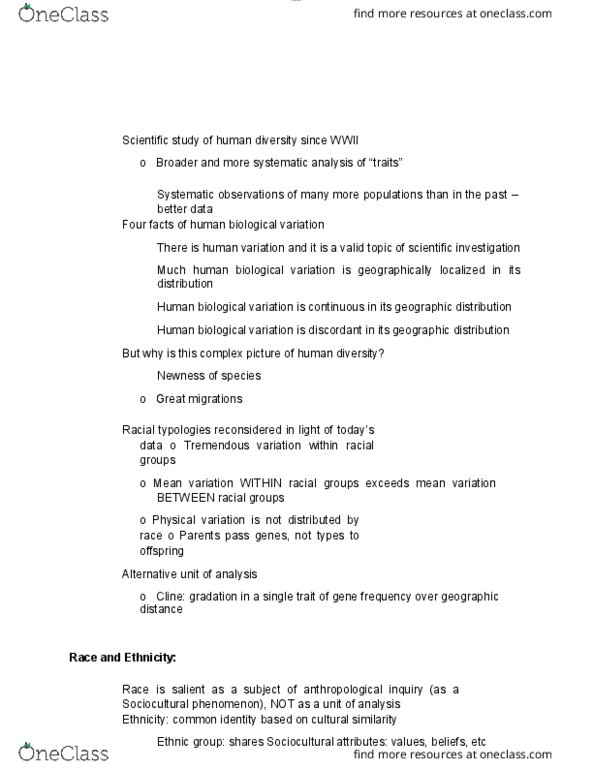 ANTH 1220 Lecture Notes - Lecture 54: Ethnic Group, Hypodescent thumbnail