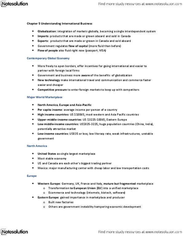 MGTA01H3 Chapter Notes - Chapter 5: Franchising, Language Barrier, Protectionism thumbnail