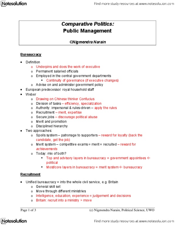 Political Science 1020E Lecture Notes - Authoritarianism, Customer Service, New Public Management thumbnail