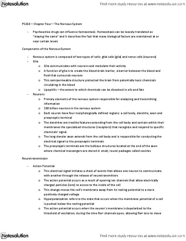 PS268 Chapter Notes - Chapter 4: Morphine, Nucleus Basalis Of Meynert, Impulsivity thumbnail