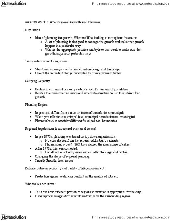 GGRC33H3 Lecture Notes - Lecture 2: Metrolinx, Deficit Spending, Town Square thumbnail