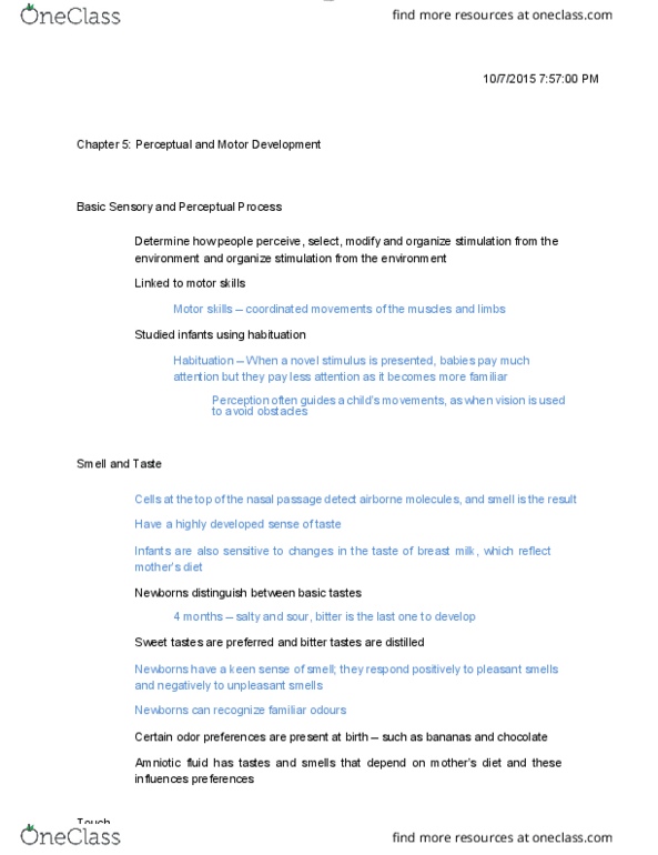 PSYC 2250 Lecture Notes - Lecture 28: Amniotic Fluid, Habituation thumbnail