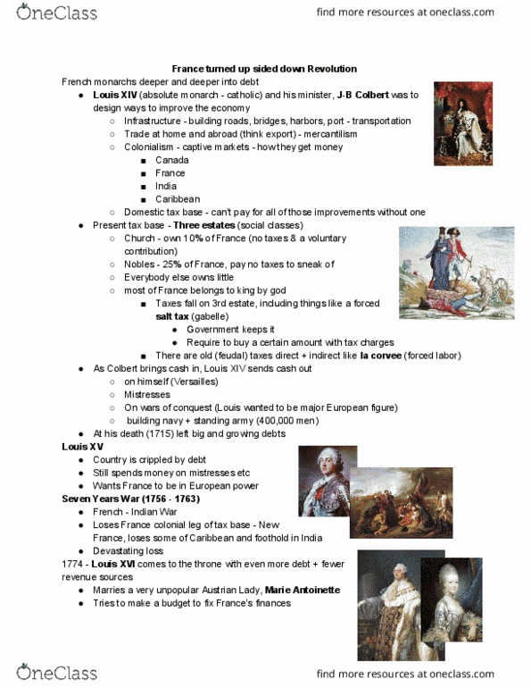 UGC 112 Lecture Notes - Lecture 3: Thirteen Colonies, Maximilien Robespierre, Absolute Monarchy thumbnail