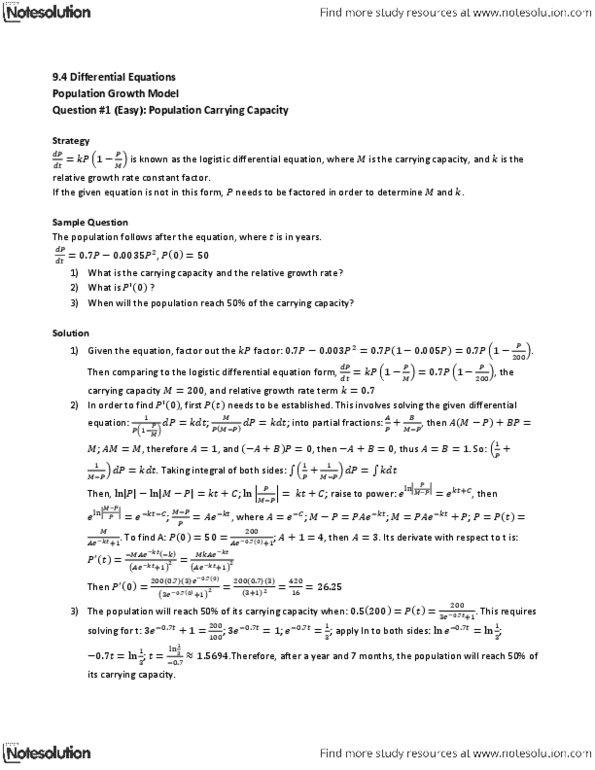 MAT136H1 Lecture Notes - Relative Growth Rate, Partial Fraction Decomposition thumbnail