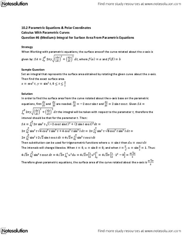 MAT136H1 Lecture Notes - Polar Coordinate System thumbnail