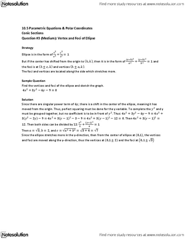 MAT136H1 Lecture Notes - Polar Coordinate System thumbnail