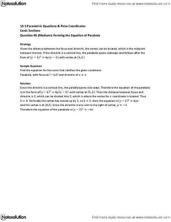 MAT136H1 Lecture Notes - Polar Coordinate System thumbnail