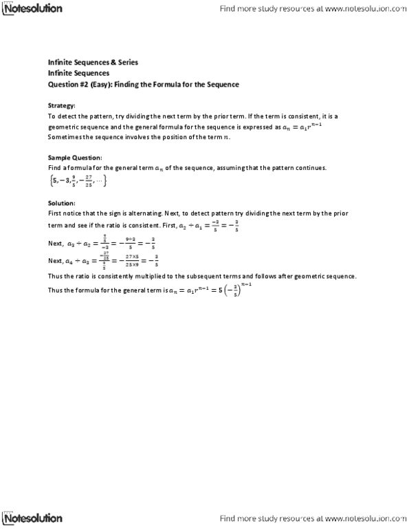MAT136H1 Lecture Notes - Geometric Progression thumbnail