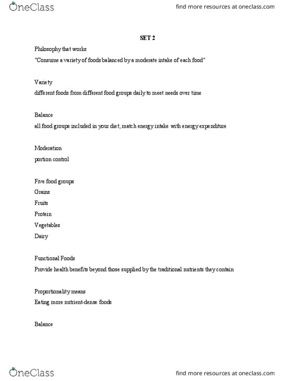 BIOL 2350 Lecture Notes - Lecture 2: Trans Fat, Serving Size, Mediterranean Diet thumbnail