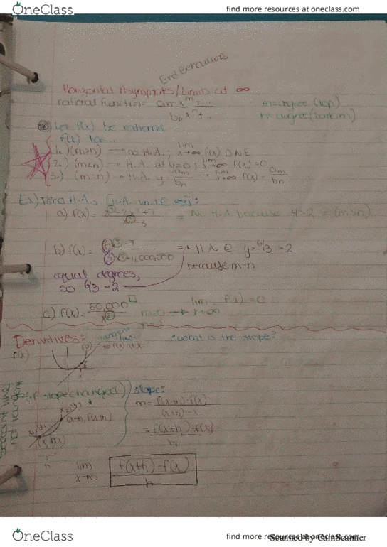 MATH 162 Lecture 3: Intro to end behaviors and Derivatives thumbnail