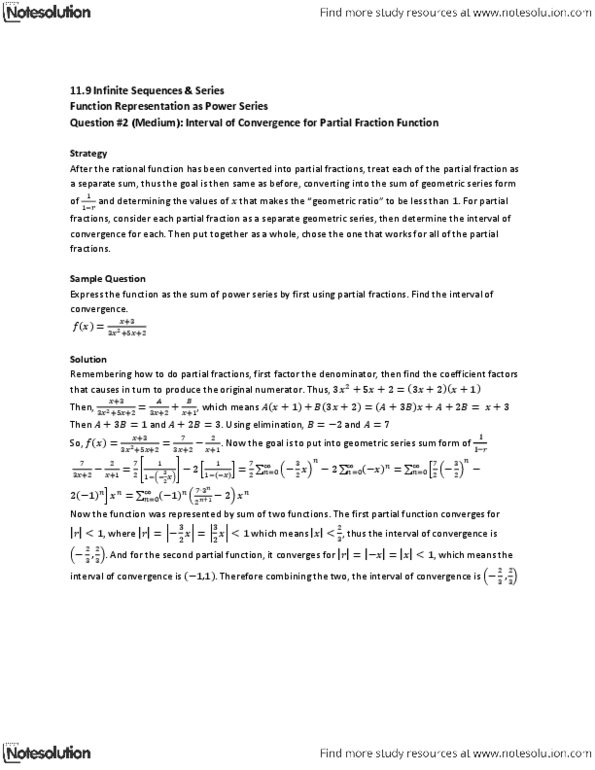 MAT136H1 Lecture Notes - Partial Fraction Decomposition, Partial Function thumbnail