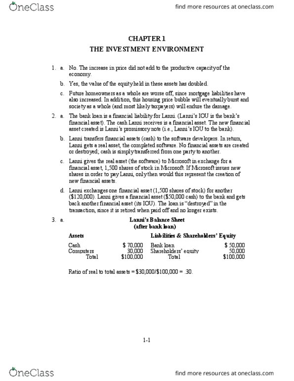 FINE 3200 Lecture Notes - Lecture 1: Real Estate Investment Trust, Investment Banking, United States Treasury Security thumbnail