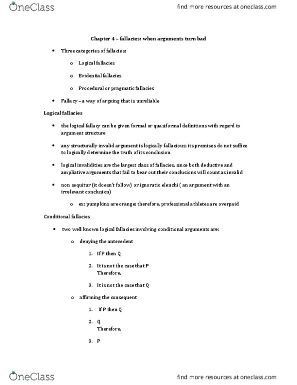 PHIL 210 Lecture Notes - Lecture 4: Modus Ponens, Persuasive Definition, Logical Form thumbnail