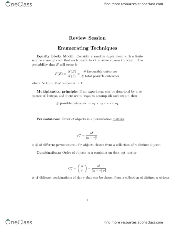 MAT 2377 Lecture Notes - Lecture 11: Venn Diagram, Covariance, Asso thumbnail