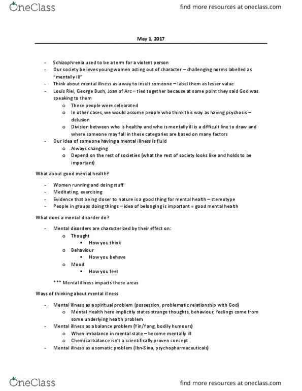 HLTHAGE 1CC3 Lecture Notes - Lecture 1: Medical Model, Medicalization, Naomi Wolf thumbnail