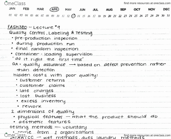 FASH380 Lecture Notes - Lecture 9: Cotton Incorporated, Astm International, Spectrophotometry thumbnail