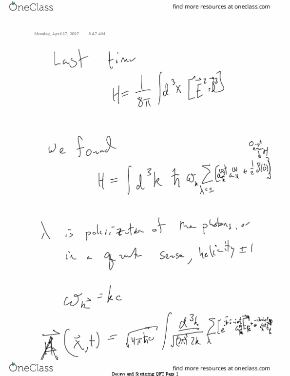 PHYS GR6038 Lecture 21: Decays, Interactions with A for the electrons in Maxwell thumbnail