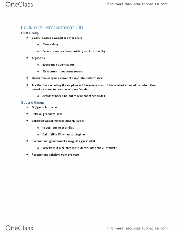ECON 416 Lecture Notes - Lecture 22: Glass Ceiling, Economic Discrimination thumbnail