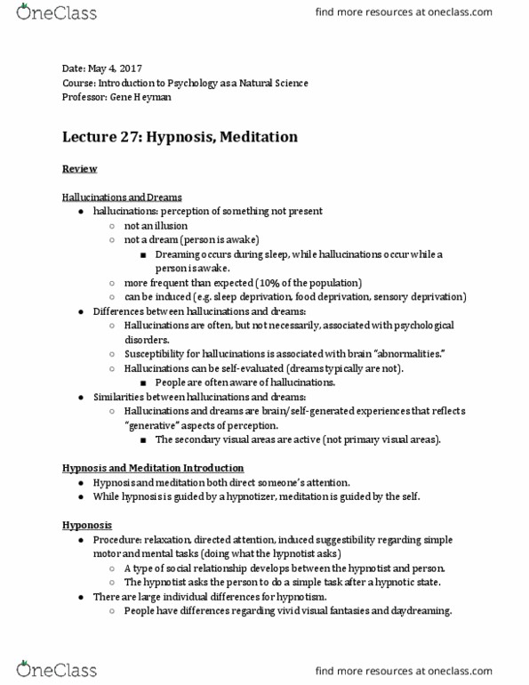 PSYC 1121 Lecture Notes - Lecture 10: Sleep Deprivation, Noble Eightfold Path, Thalamus thumbnail