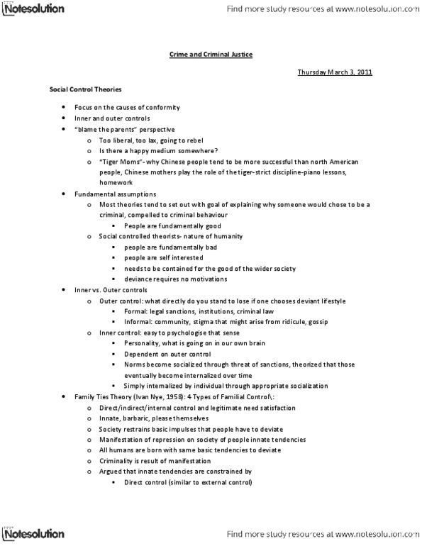 SOC 1500 Lecture Notes - Travis Hirschi, Internal Control, Social Inequality thumbnail