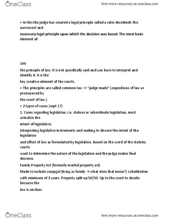 GMGT 2060 Lecture Notes - Lecture 2: Ratio Decidendi, Primary And Secondary Legislation, Sept thumbnail