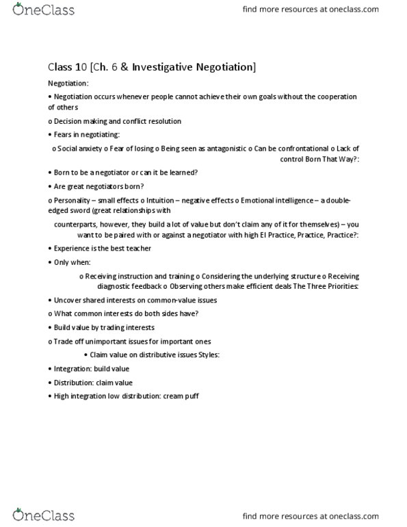 GMGT 2070 Lecture Notes - Lecture 18: Decision-Making thumbnail